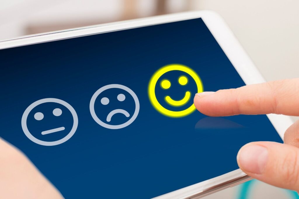 enquete met smileys - NPS - postieve feedback